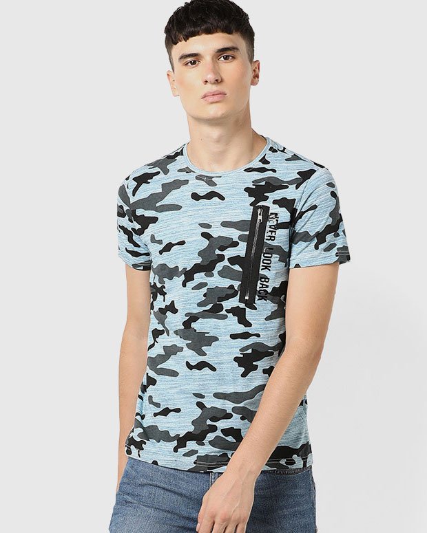 Blue Designer T-shirt-1