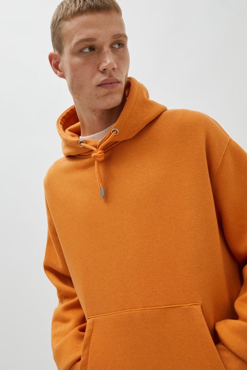 Orange Round Neck Hoodie-4
