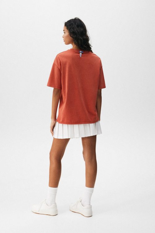 Red Sports Casual T-Shirt-3